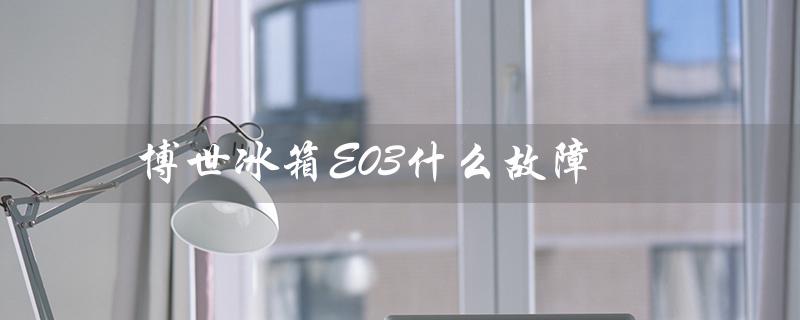 博世冰箱E03什么故障（博世冰箱服务热线）